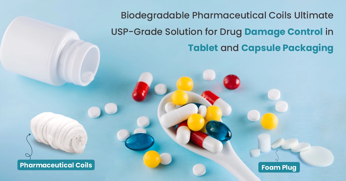 Usp grade biodegradable coils for safer tablet and capsule packaging